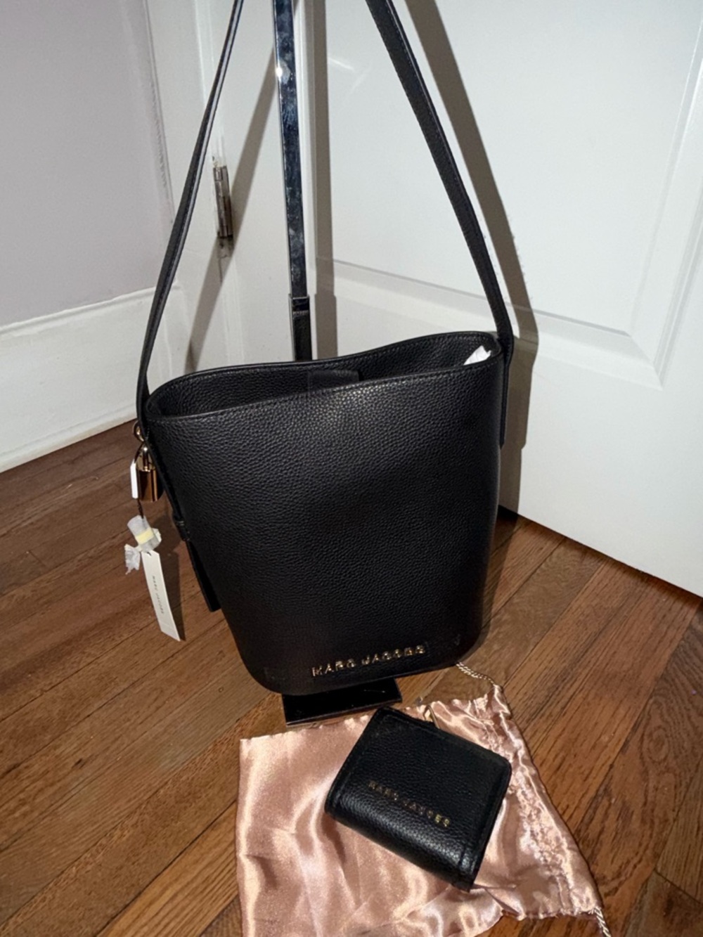 Marc Jacobs Black Bucket Bag and wallet